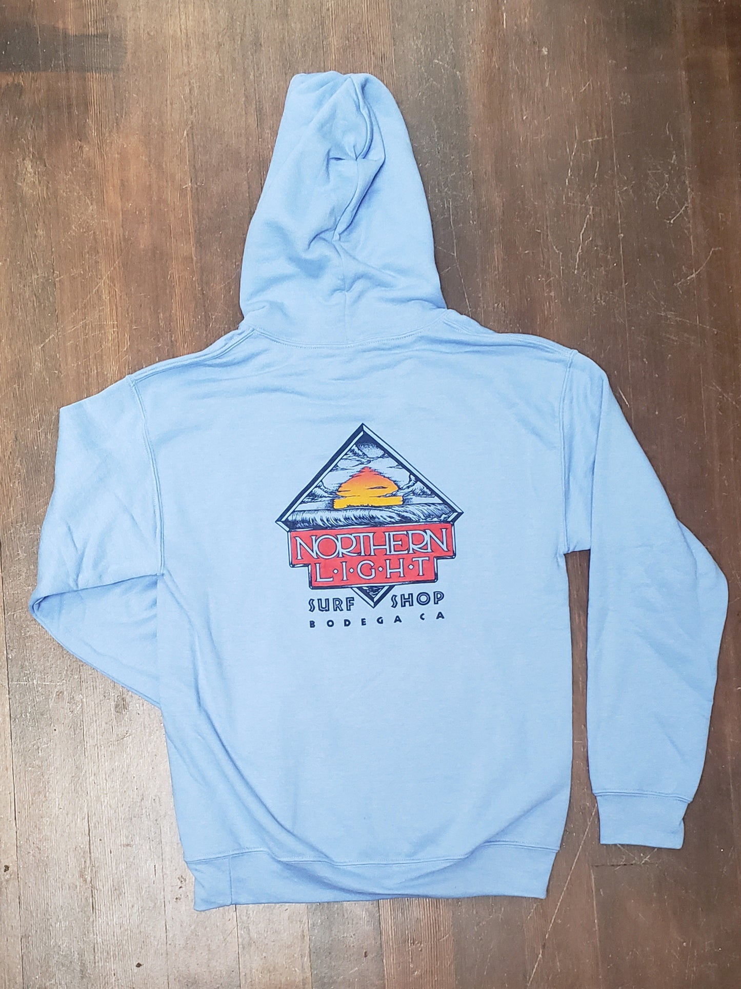 retro surf graphic hoodie