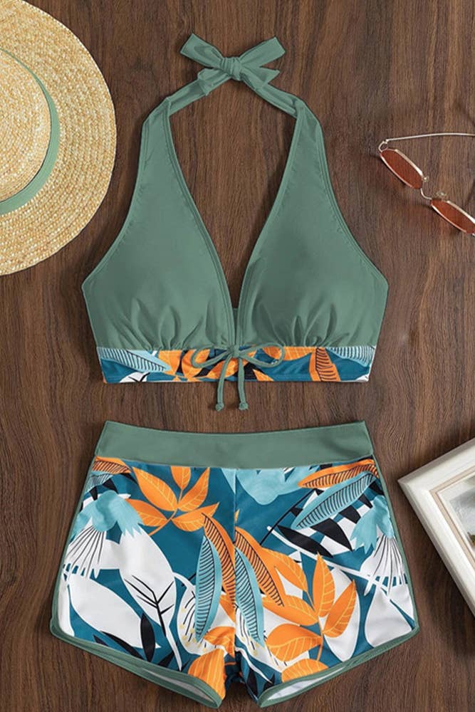High Waist Beach 2PCS Bikini Set ZZKF656