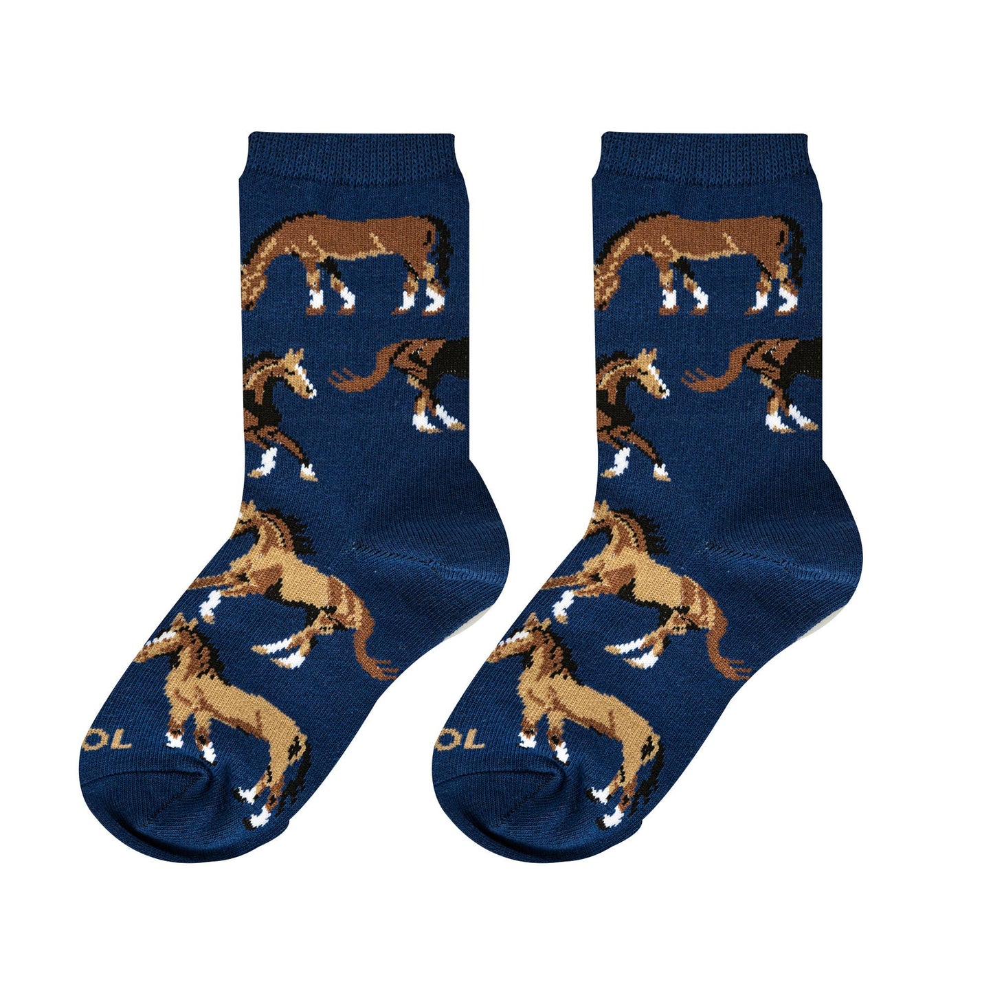 SOCKS- Horses - Kids 4-7 Crew