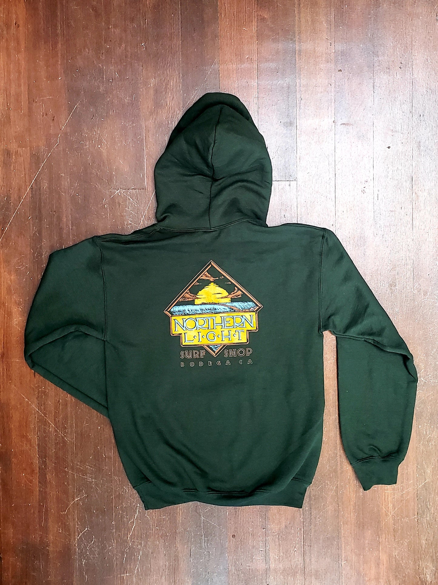 Classic surf logo hoodie in green