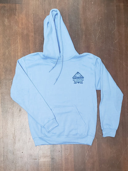 blue surf graphic hoodie
